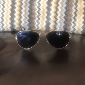 Small lens gold frame ray ban aviators